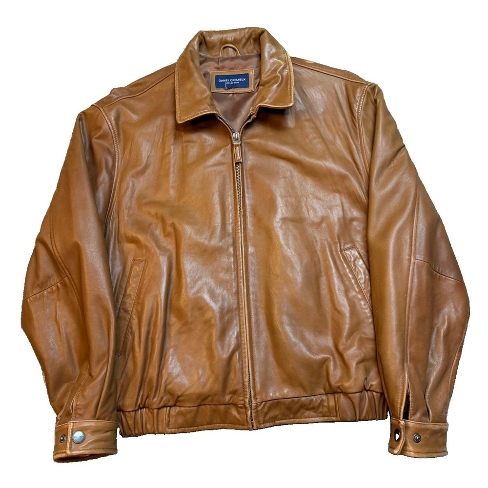 Daniel Cremieux Collection Mens Size XL Brown Lambskin Leather Jacket